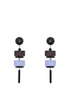 Emporio Armani Oversized Pendant Earrings With Geometric Elements In Neutral