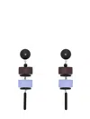 Emporio Armani Oversized Pendant Earrings With Geometric Elements In Multi