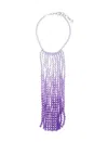 Emporio Armani Girocollo Boules Con Frange Sfumate Necklace In Wisteria