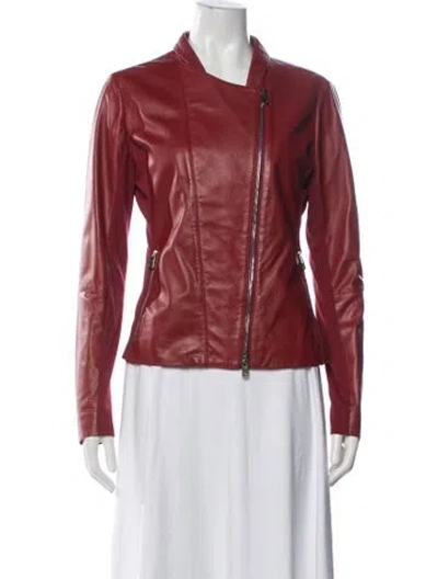 Pre-owned Emporio Armani Biker Jacket In Red