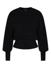 Emporio Armani Travel Essentials Capsule Collection Viscose-blend Jumper With An Embossed Motif In Black
