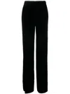 Emporio Armani High-waisted Wide Leg Trousers In Black