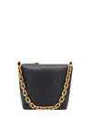 Emporio Armani Leather Small Hobo Bag With Chain In Black