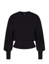 Emporio Armani Travel Essentials Capsule Collection Viscose-blend Jumper With An Embossed Motif In Blue