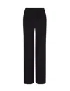 Emporio Armani Travel Essentials Capsule Collection Viscose-blend Trousers With An Embossed Motif In Black