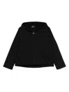 Emporio Armani All Over Logo Hooded Sweatshirt In Black