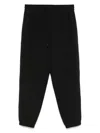 Emporio Armani Logo Print Textured Fabric Sweatpants