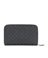 Emporio Armani Black And Gray Logo Details Handbag In Black
