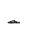 Emporio Armani Black And White Rubber Flip-flop Sandals In Black