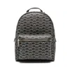 Emporio Armani Coated Faux Leather Logo Print Backpack With Front Pocket