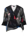 Emporio Armani Black Silk-blend Clothing Top In Black