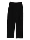 Emporio Armani Cotton Blend Trousers With Elastic Waistband In Multi
