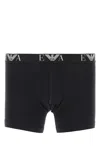 Emporio Armani Set Di Boxer In Cotone Nero Uomo In Black