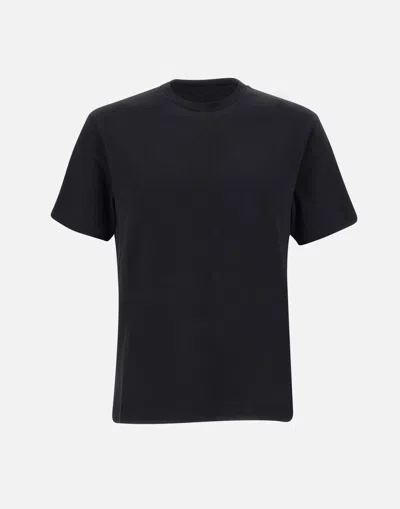 Emporio Armani Black Cotton T-shirt With Armani Sustainability Values