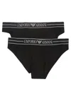 Emporio Armani Two-pack Of Asv Organic-cotton Briefs With Logo Waistband