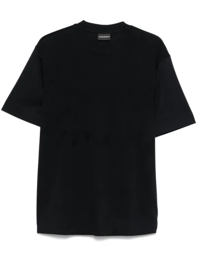 EMPORIO ARMANI BLACK CREWNECK LOGO T-SHIRT