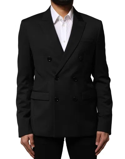 Pre-owned Emporio Armani Black Double Breasted Men Jacket Suit Men's Blazer ()