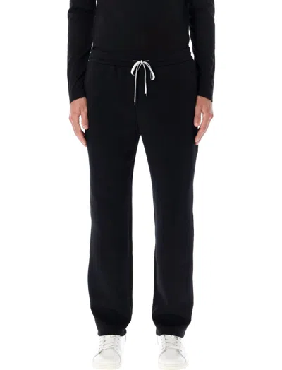 EMPORIO ARMANI BLACK DOUBLE-JERSEY JOGGERS