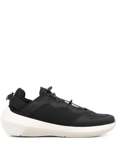 EMPORIO ARMANI BLACK DRAWSTRING SNEAKERS