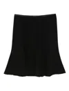 Emporio Armani Black Flared Hem Skirt In Black
