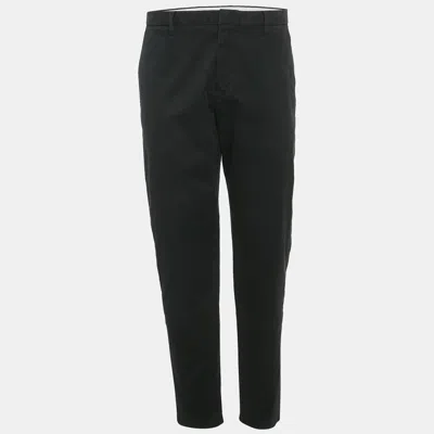 Pre-owned Emporio Armani Black Gabardine Formal Trousers M