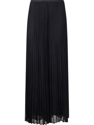 EMPORIO ARMANI BLACK GEORGETTE LONG SKIRT