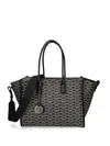 Emporio Armani Jacquard-logo-motif Tote Bag In Black