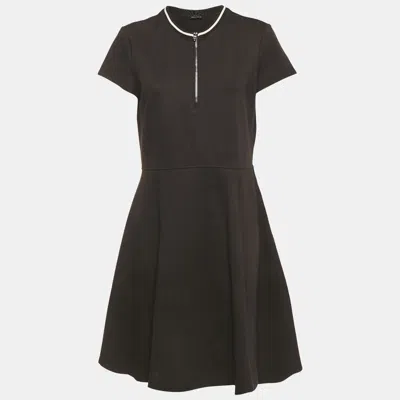 Pre-owned Emporio Armani Black Knit Short Dress M