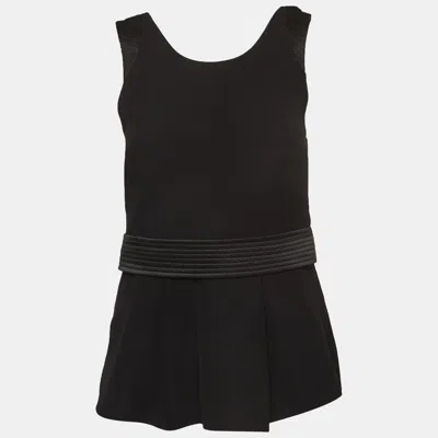 Pre-owned Emporio Armani Black Knit Sleeveless Top S