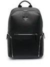 Emporio Armani Logo Backpack In Black