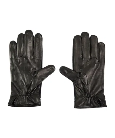 Emporio Armani Black Leather Gloves