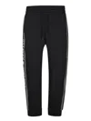 Emporio Armani Asv Double-jersey Joggers With Logo Stripes In Black