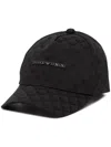 Emporio Armani Allover Logo Baseball Cap In Black