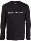 Emporio Armani Men's Logo Cotton T-shirt In Black