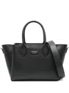 Emporio Armani Leather Tote Bag In Black