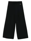 Emporio Armani Pleat Detailing Wide Leg Pajamas With Pockets In Black