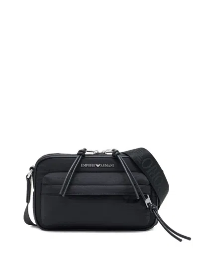 Emporio Armani Black Logo-plaque Crossbody Bag
