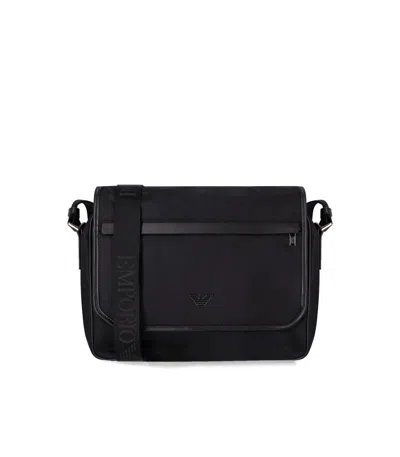 Emporio Armani Black Messenger Bag | ModeSens