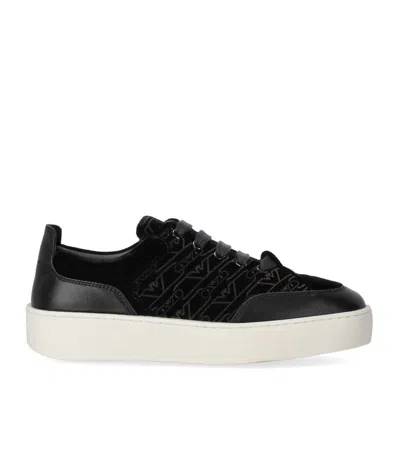EMPORIO ARMANI EMPORIO ARMANI BLACK MONOGRAM SNEAKER