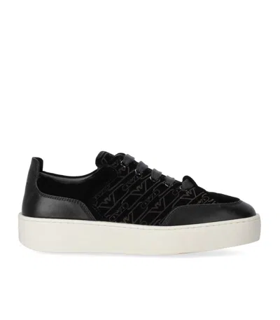 EMPORIO ARMANI EMPORIO ARMANI BLACK MONOGRAM SNEAKER