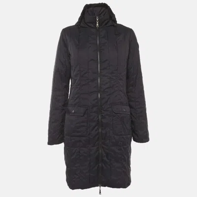 Pre-owned Emporio Armani Black Nylon Puffer Coat M