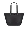 Emporio Armani Asv Recycled Nylon Shopper Handbag In Black