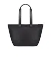 Emporio Armani Asv Recycled Nylon Shopper Handbag In Black