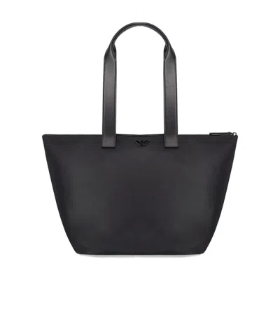 Emporio Armani Black Nylon Shopping Bag
