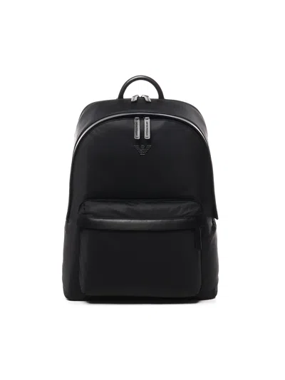 Emporio Armani Black Nylon Zip Closure Bag