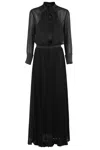 Emporio Armani Long-sleeved Dress In Black