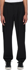 Emporio Armani Black Pocket Cargo Pants In Black