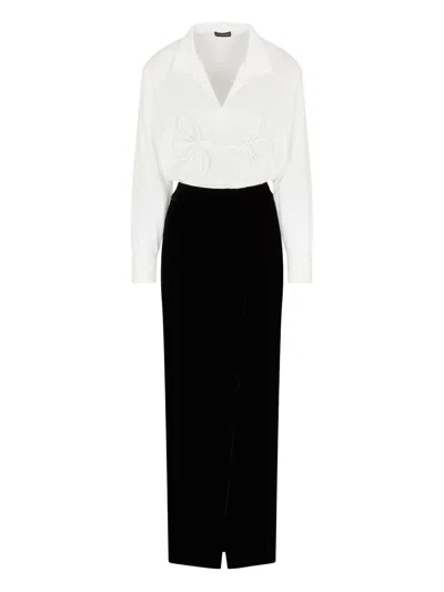 EMPORIO ARMANI EMPORIO ARMANI BLACK ROPE DETAIL DRESS