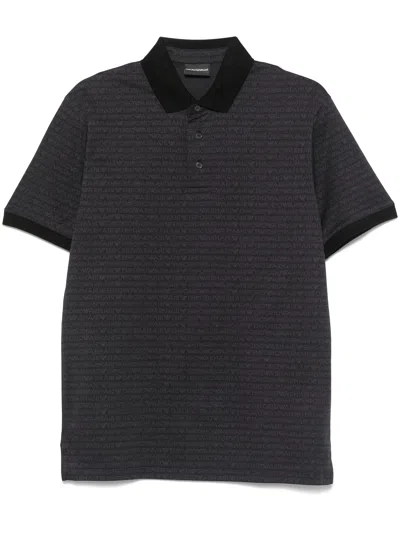 Emporio Armani Black Short Sleeve Polo