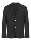 Emporio Armani Single-breasted Blazer Jacket In Black